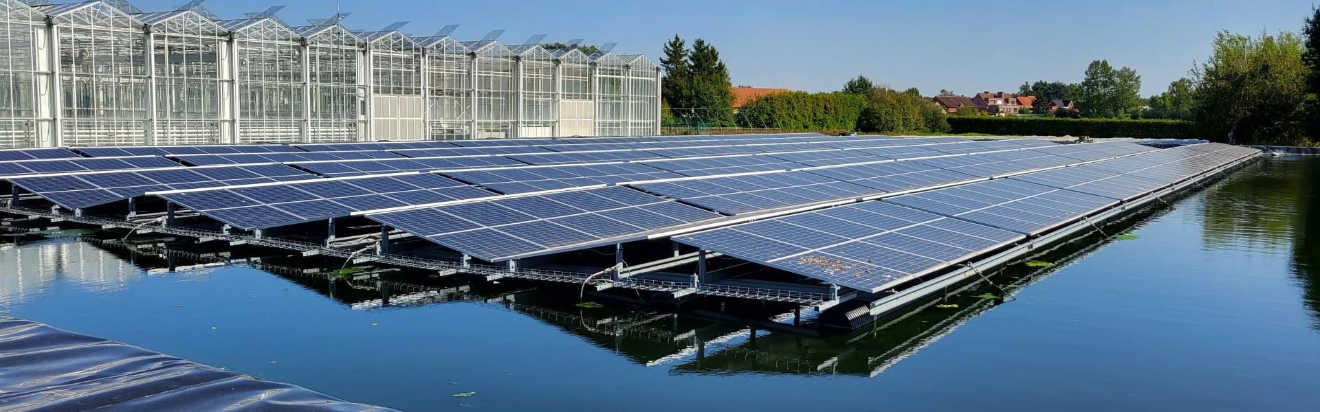 VLAM seminarie - regenwaterbassin met drijvende zonnepanelen